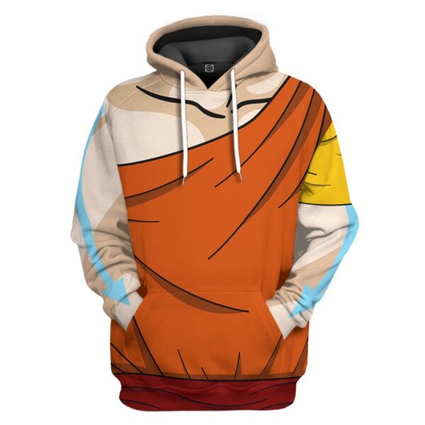 Gearhuman 3D The Last Airbender Aang Outfit Tshirt Hoodie Apparel GV08034 3D Apparel Hoodie S