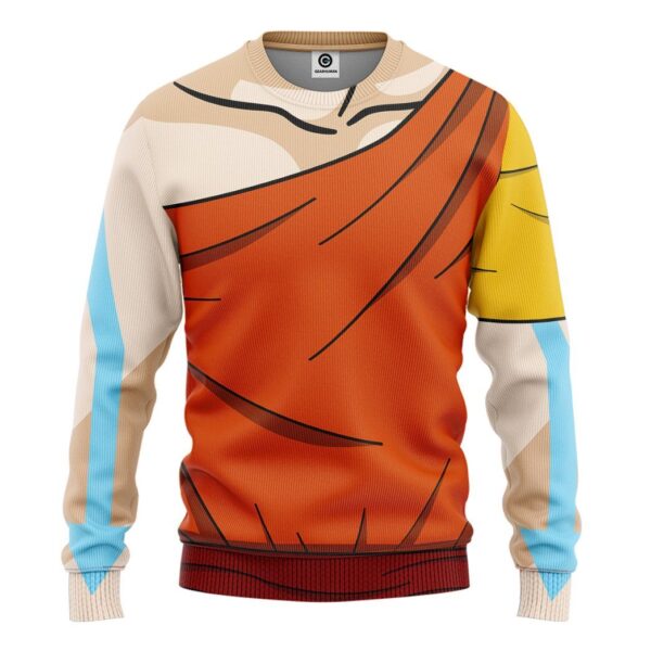 Gearhuman 3D The Last Airbender Aang Outfit Tshirt Hoodie Apparel GV08034 3D Apparel Long Sleeve S