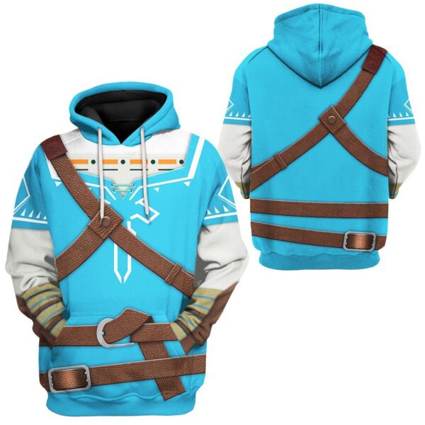 Gearhuman 3D The Legend Of Zelda Link BOTW Cosplay Custom Tshirt Hoodie Apparel GK21014 3D Apparel 
