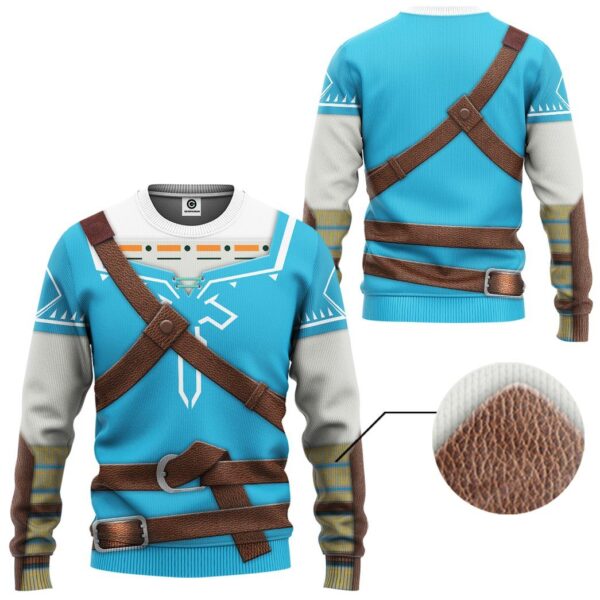 Gearhuman 3D The Legend Of Zelda Link BOTW Cosplay Custom Tshirt Hoodie Apparel GK21014 3D Apparel