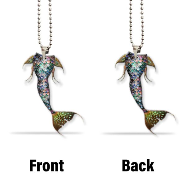 Gearhuman 3D The Most Blue Sparkle Mermaid Tail Custom Car Hanging GW2206212 Car Hanging