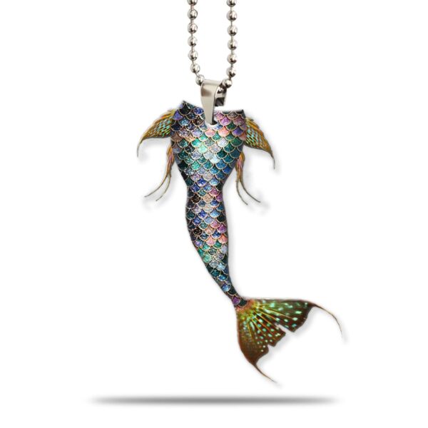 Gearhuman 3D The Most Blue Sparkle Mermaid Tail Custom Car Hanging GW2206212 Car Hanging Car Hanging/1 Pack Freesize 