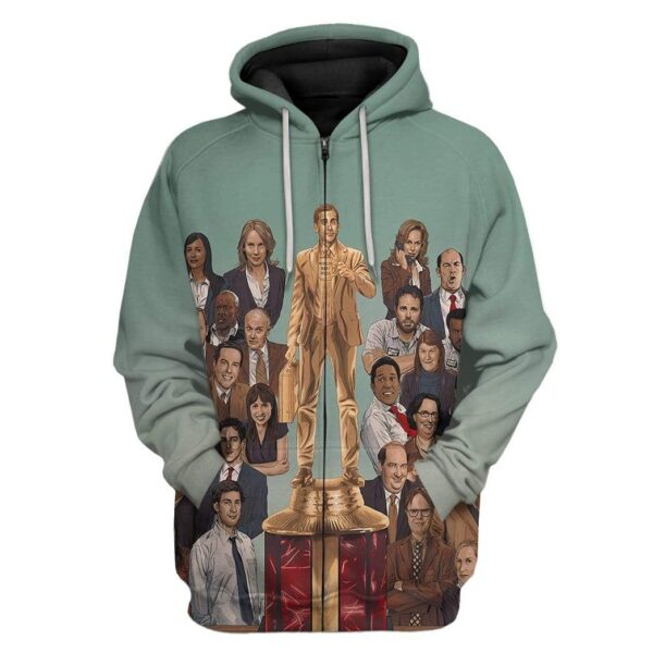 Gearhuman 3D The Office Custom Hoodie Apparel GW12089 3D Custom Fleece Hoodies Zip Hoodie S 