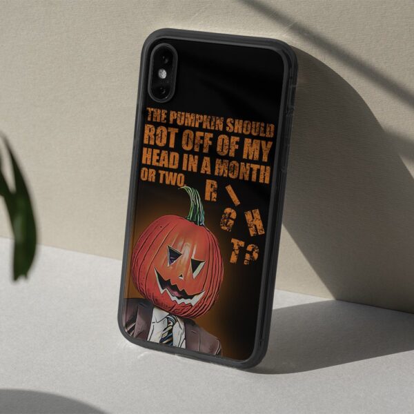 Gearhuman 3D The Office Dwight Pumpkin Head Custom Glass Phone Case GW07092 Glass Phone Case