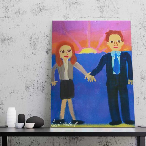 Gearhuman 3D The Office Jim And Pam Painting Custom canvas GW03096 Canvas