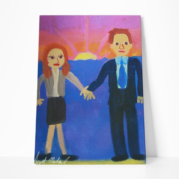 Gearhuman 3D The Office Jim And Pam Painting Custom canvas GW03096 Canvas Cotton 1 Piece - Portrait Medium 