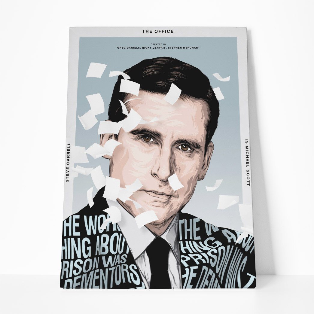 Gearhuman 3D The Office Michael Scott Custom Canvas GW21084 Canvas Cotton 1 Piece - Portrait Medium