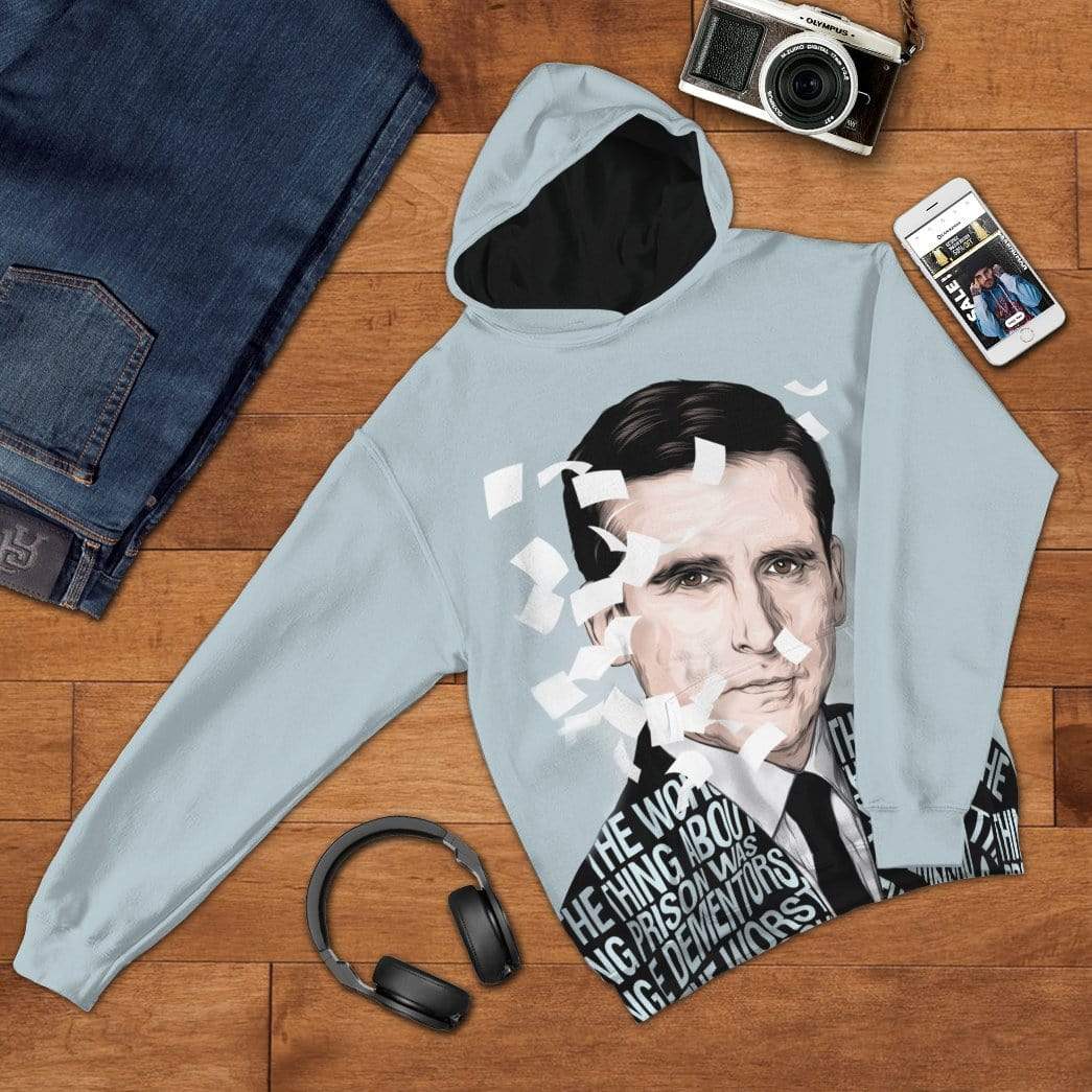 Gearhuman 3D The Office Michael Scott Custom Hoodie Apparel GW120815 3D Custom Fleece Hoodies