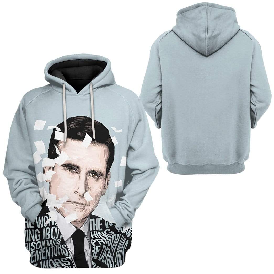 Gearhuman 3D The Office Michael Scott Custom Hoodie Apparel GW120815 3D Custom Fleece Hoodies