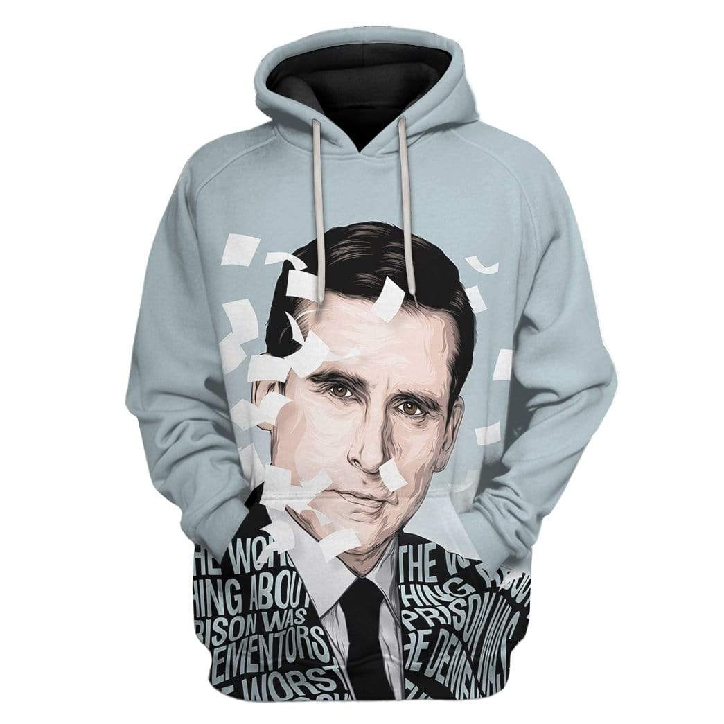 Gearhuman 3D The Office Michael Scott Custom Hoodie Apparel GW120815 3D Custom Fleece Hoodies Hoodie S