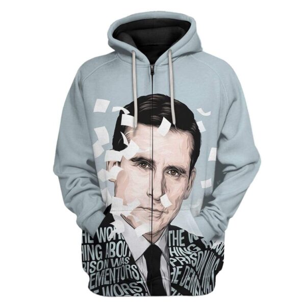 Gearhuman 3D The Office Michael Scott Custom Hoodie Apparel GW120815 3D Custom Fleece Hoodies Zip Hoodie S