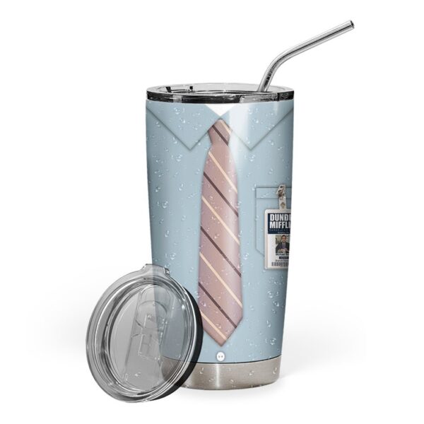 Gearhuman 3D The Office Michael Scott Custom Name Design Vacuum Insulated Tumbler GW31085 Tumbler 20oz 