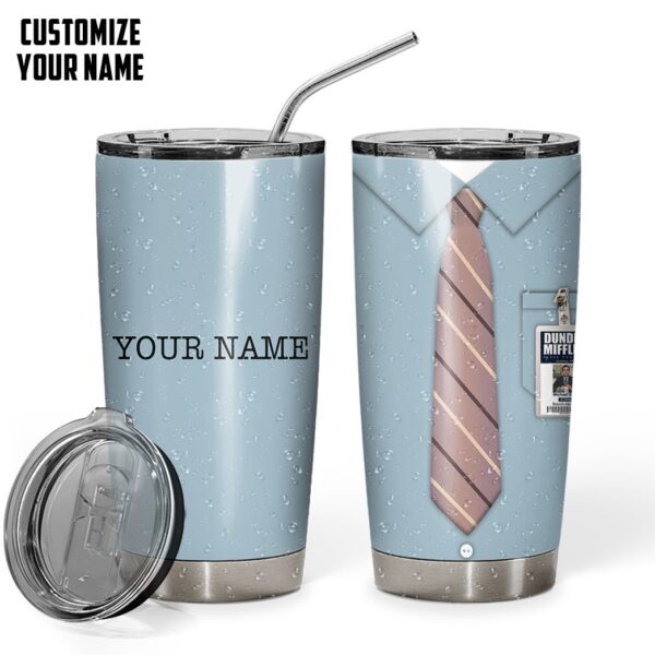Gearhuman 3D The Office Michael Scott Custom Name Design Vacuum Insulated Tumbler GW31085 Tumbler