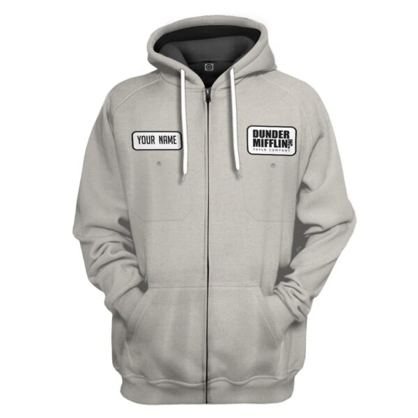 Gearhuman 3D The Office Warehouse Uniform Custom Name Hoodie Apparel GW200711 3D Custom Fleece Hoodies Zip Hoodie S