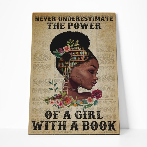 Gearhuman 3D The Power Of A Girl With A Book Canvas GB05037 Canvas 1 Piece Non Frame M