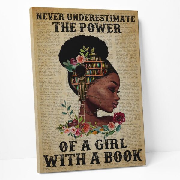 Gearhuman 3D The Power Of A Girl With A Book Canvas GB05037 Canvas