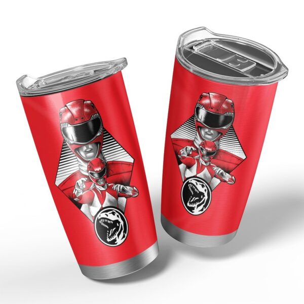 Gearhuman 3D The Red Power Ranger Custom Design Vacuum Insulated Tumbler GL250810 Tumbler