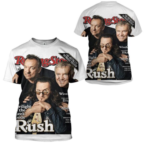 Gearhuman 3D The Rolling Stone Rush Custom Tshirt Apparel GN28096 3D T-shirt