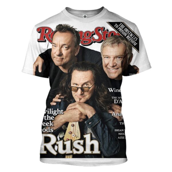 Gearhuman 3D The Rolling Stone Rush Custom Tshirt Apparel GN28096 3D T-shirt T-Shirt S 