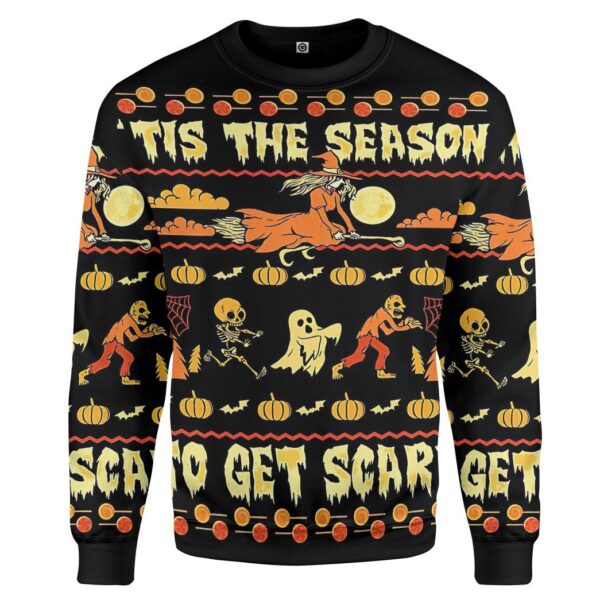 Gearhuman 3D The Season To Get Scary Custom Sweatshirt Apparel GW03095 Sweatshirt Sweatshirt S 