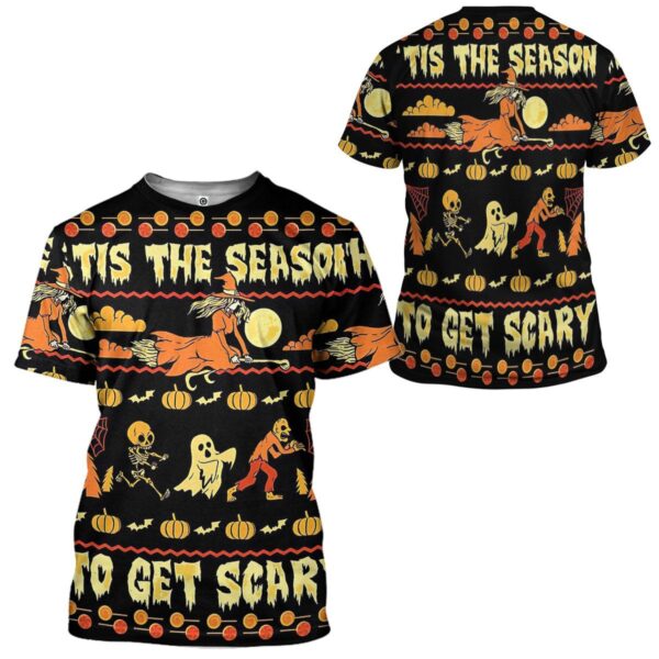 Gearhuman 3D The Season To Get Scary Custom Tshirt Apparel GW03095 3D T-shirt