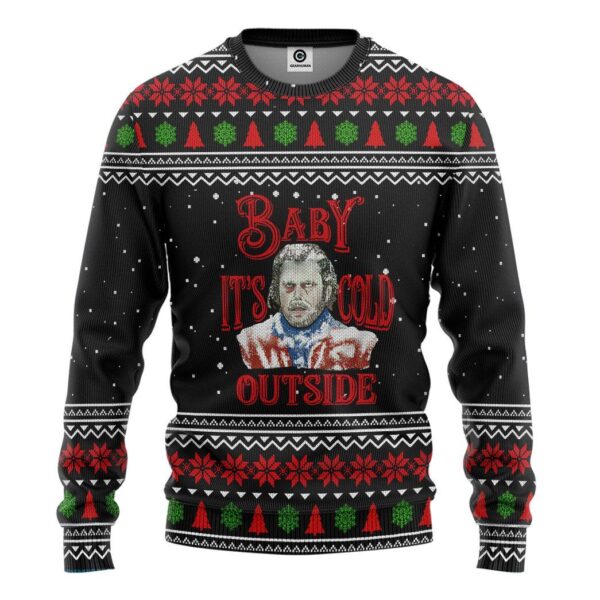 Gearhuman 3D The Shining Baby It's Cold Outside Ugly Christmas Sweater Custom Tshirt Hoodie Apparel GC10114 3D Apparel Long Sleeve S