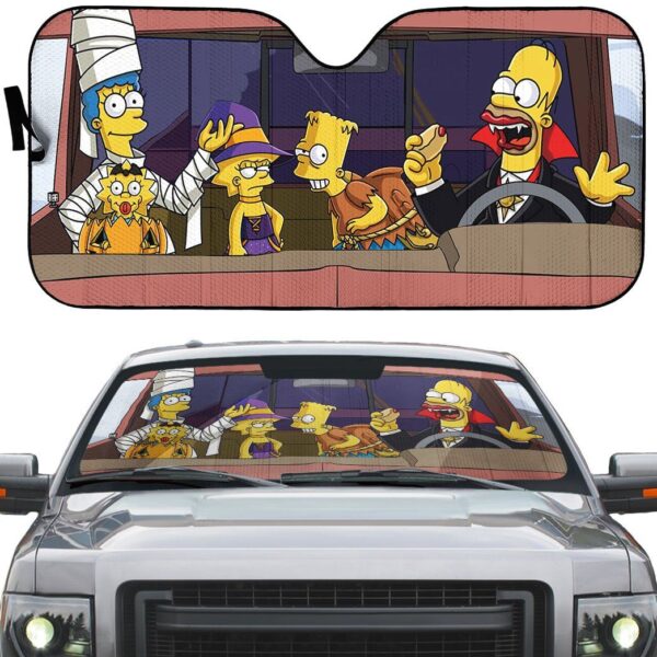 Gearhuman 3D The Simpsons Halloween Custom Car Auto Sunshade GW26088 Auto Sunshade