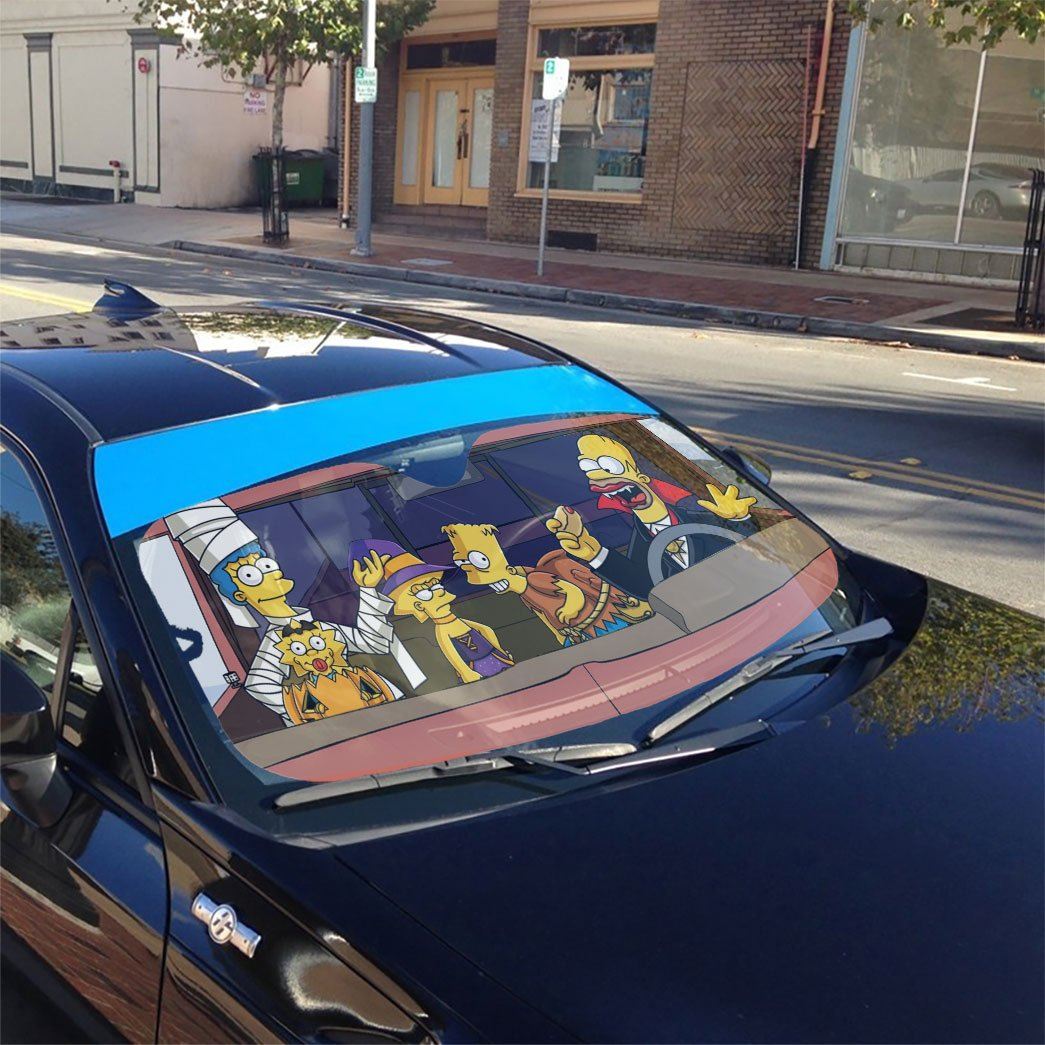 Gearhuman 3D The Simpsons Halloween Custom Car Auto Sunshade GW26088 Auto Sunshade