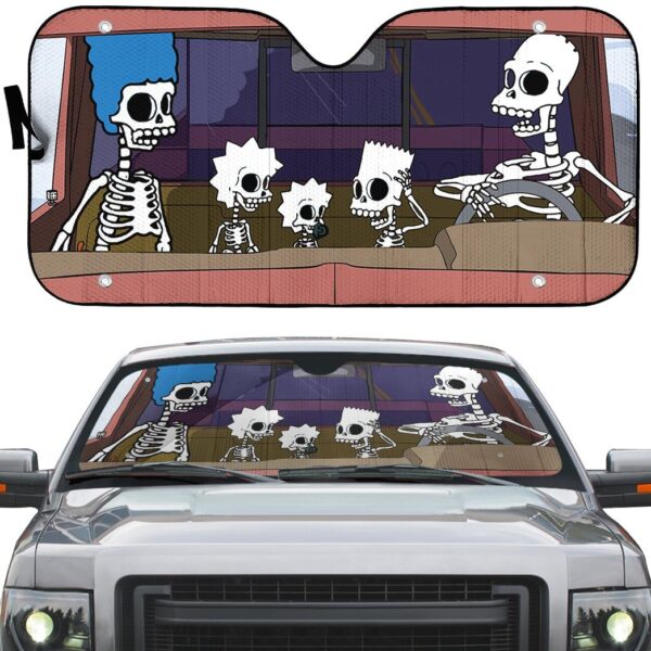Gearhuman 3D The Simpsons Skeleton Custom Car Auto Sunshade GW26087 Auto Sunshade