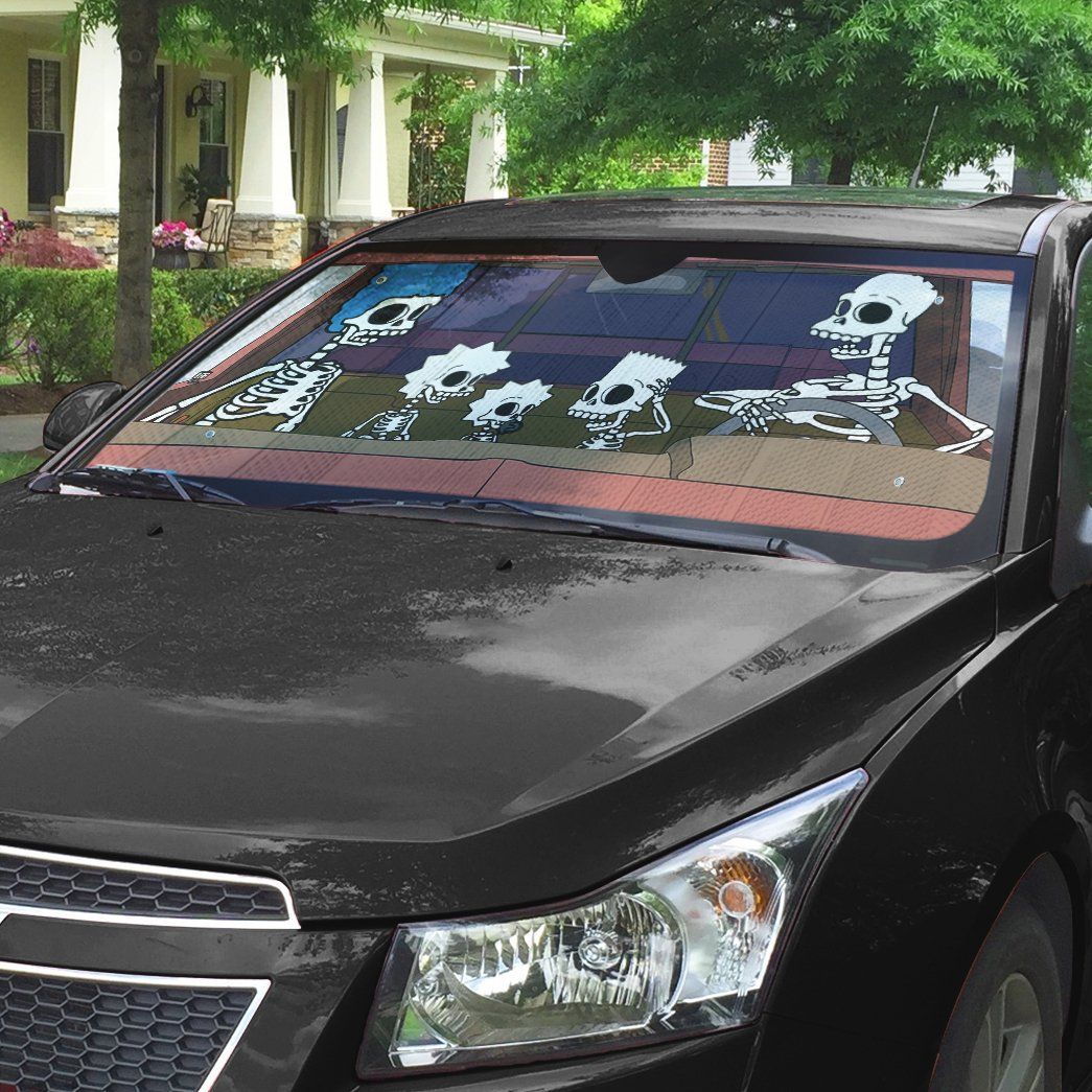 Gearhuman 3D The Simpsons Skeleton Custom Car Auto Sunshade GW26087 Auto Sunshade