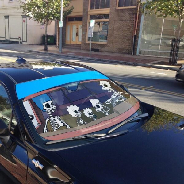 Gearhuman 3D The Simpsons Skeleton Custom Car Auto Sunshade GW26087 Auto Sunshade