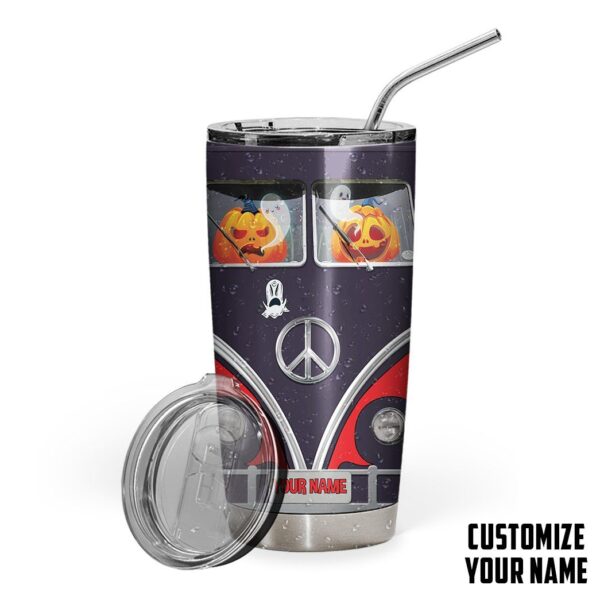 Gearhuman 3D The Spooky Machine Hippie Van Custom Name Design Vacuum Insulated Tumbler GV27083 Tumbler 20oz 