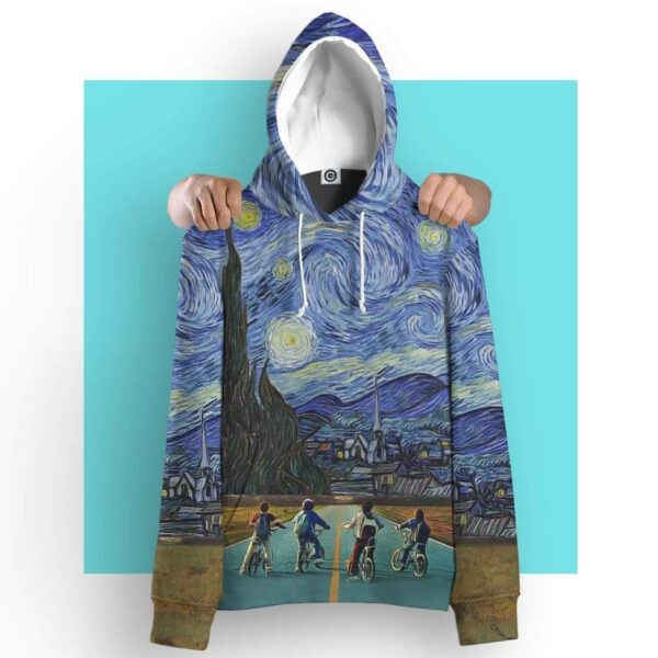 Gearhuman 3D The Stranger Things Custom Fleece Hoodie Apparel GZ15041 3D Custom Fleece Hoodies 