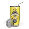 Gearhuman 3D The Yellow Power Ranger Custom Design Vacuum Insulated Tumbler GL25088 Tumbler 20oz