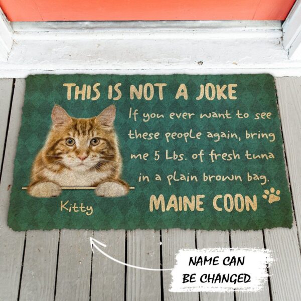 Gearhuman 3D This Is Not A Jock Maine Coon Custom Doormat GB28011 Doormat