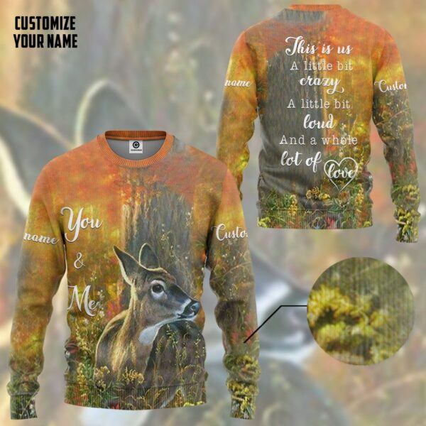 Gearhuman 3D This Is Us Deer Tshirt Hoodie Apparel GB11014 3D Apparel