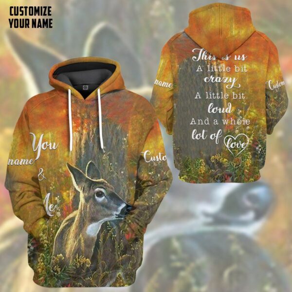 Gearhuman 3D This Is Us Deer Tshirt Hoodie Apparel GB11014 3D Apparel
