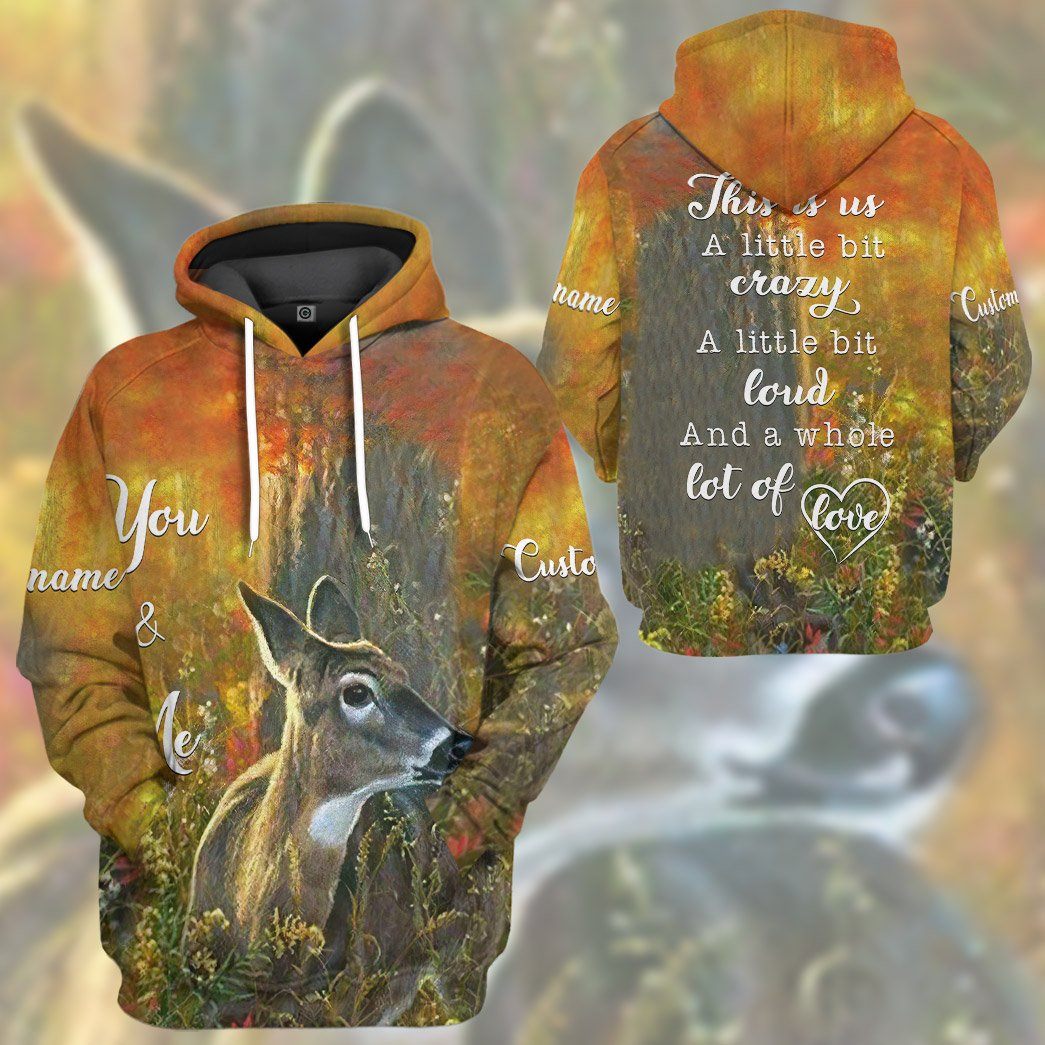 Gearhuman 3D This Is Us Deer Tshirt Hoodie Apparel GB11014 3D Apparel