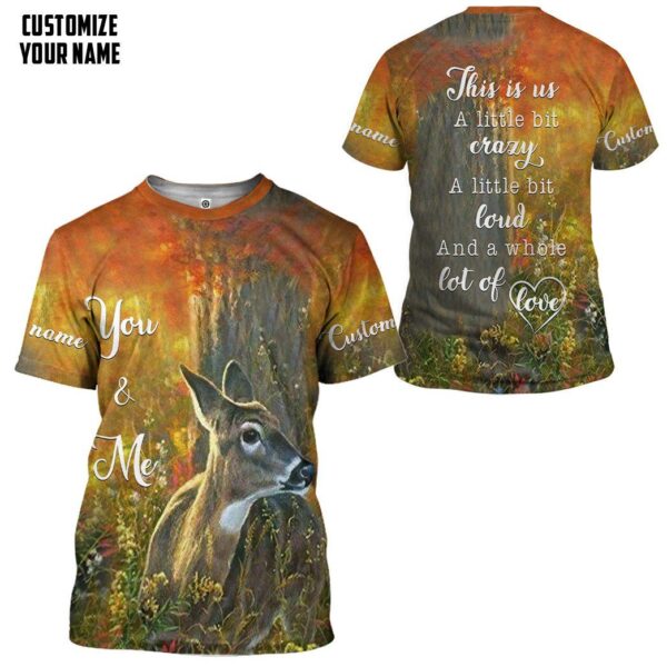 Gearhuman 3D This Is Us Deer Tshirt Hoodie Apparel GB11014 3D Apparel T-Shirt S