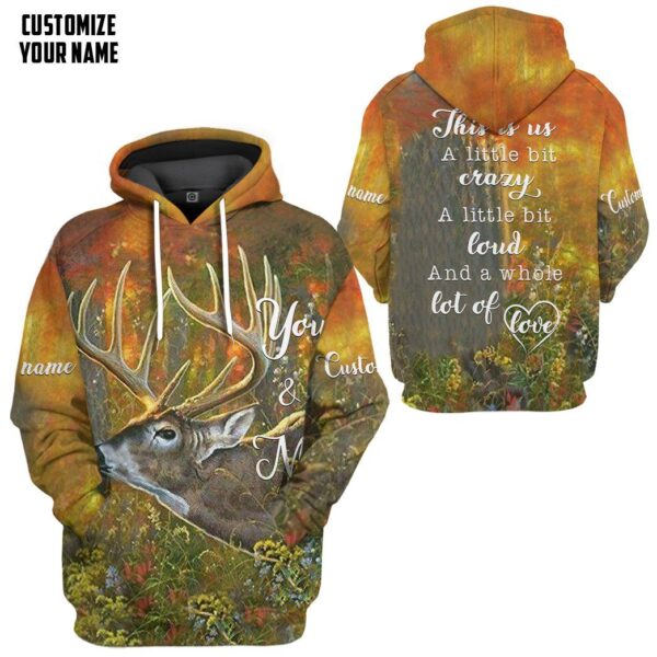 Gearhuman 3D This Is Us Right Deer Tshirt Hoodie Apparel GB11015 3D Apparel 