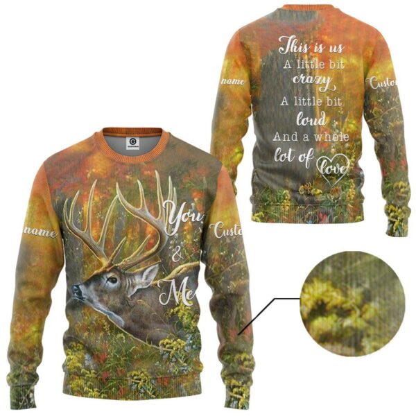 Gearhuman 3D This Is Us Right Deer Tshirt Hoodie Apparel GB11015 3D Apparel