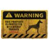 Gearhuman 3D This Property Is Protected By A Highly Trained Doberman Doormat ZK0306212 Doormat Doormat S(15,8inchx23,6inch)