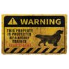 Gearhuman 3D This Property Is Protected By A Highly Trained Golden Retriever Doormat ZK0306218 Doormat Doormat S(15,8inchx23,6inch)