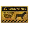 Gearhuman 3D This Property Is Protected By A Highly Trained Rottweiler Doormat ZK0306217 Doormat Doormat S(15,8inchx23,6inch)