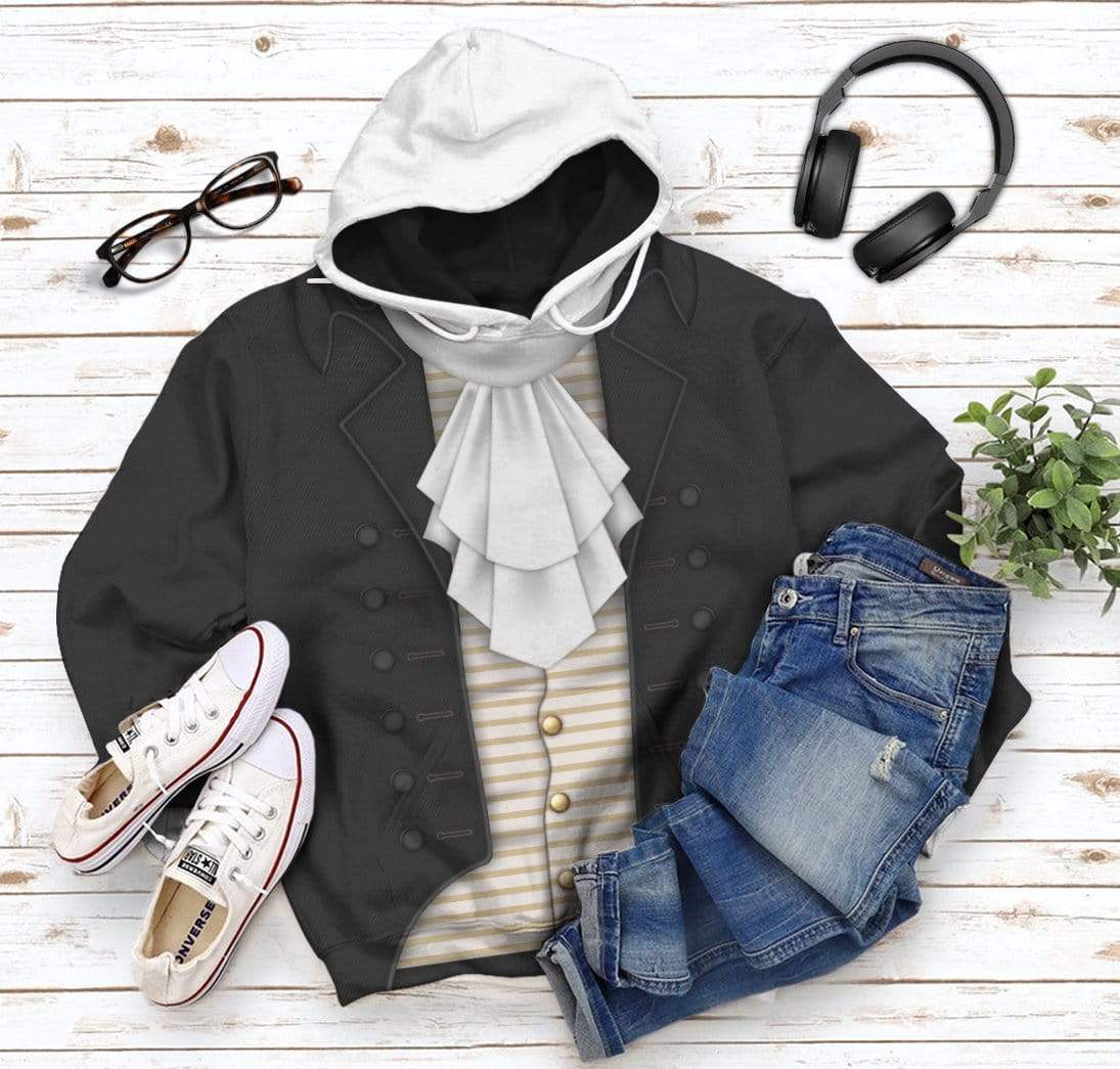 Gearhuman 3D Thomas Jefferson Custom Hoodie Apparel GV270712 3D Custom Fleece Hoodies