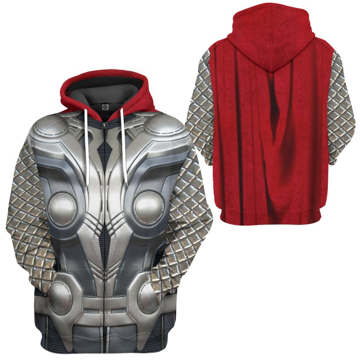 Gearhuman 3D Thor Odinson Custom Hoodie Apparel GW11093 3D Custom Fleece Hoodies