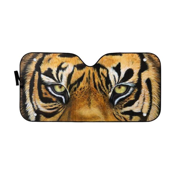 Gearhuman 3D Tiger Eyes Car Sunshade ZK3006211 Auto Sunshade 57''x27.5'' 