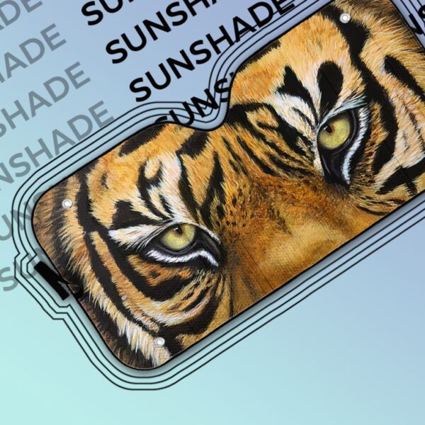 Gearhuman 3D Tiger Eyes Car Sunshade ZK3006211 Auto Sunshade 