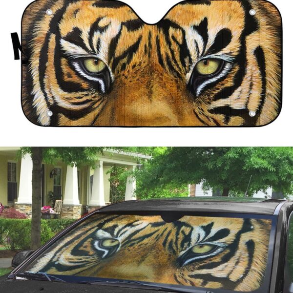 Gearhuman 3D Tiger Eyes Car Sunshade ZK3006211 Auto Sunshade 