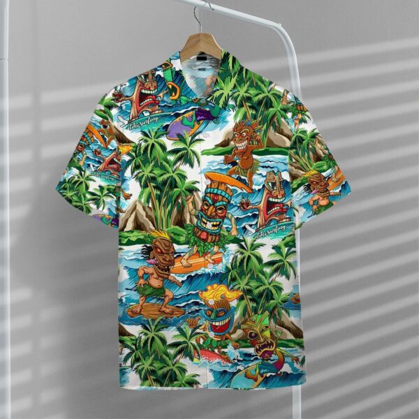 Gearhuman 3D Tiki Tiki Surfing Hawaii Shirt ZZ2506211 Short Sleeve Shirt 